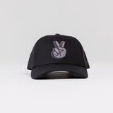 Peace Out Black Dad Hat