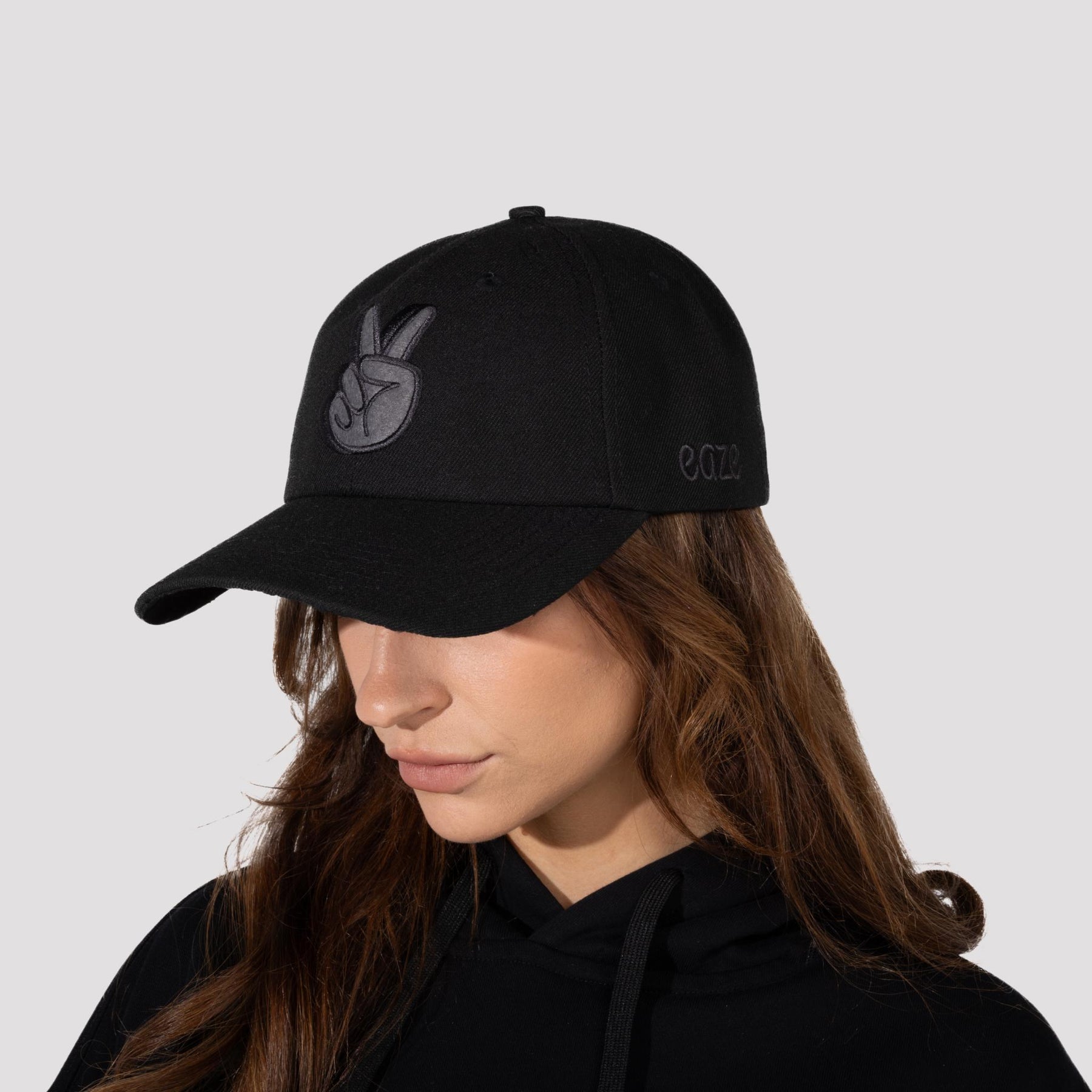 Peace Out Black Dad Hat